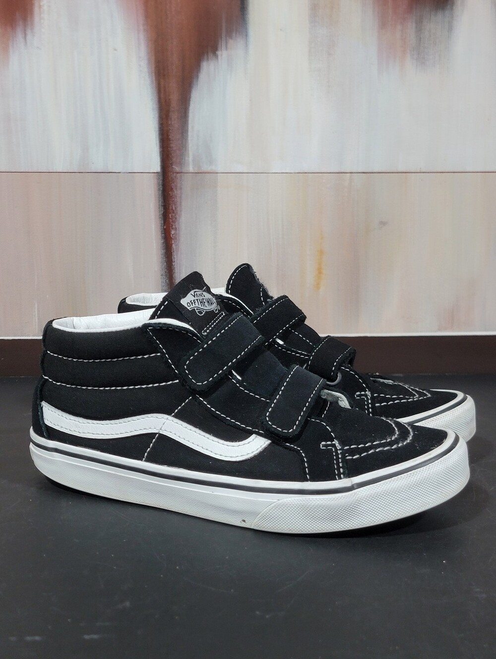 Vans SK8-Mid Reissue V Black/White Women Size 7